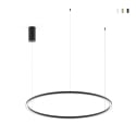 Lampadario a sospensione rotondo LED in alluminio 120 cm Hoop Promozione