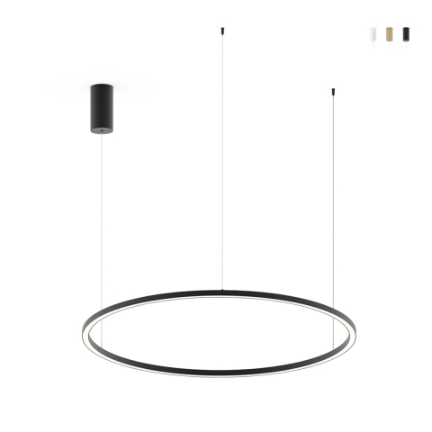 Lampadario a sospensione rotondo LED in alluminio 120 cm Hoop Promozione