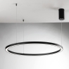 Lampadario a sospensione rotondo LED in alluminio 120 cm Hoop Vendita