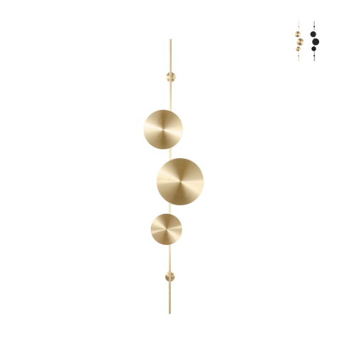 Applique moderna da parete luce LED 3 cerchi in alluminio Idol Promozione