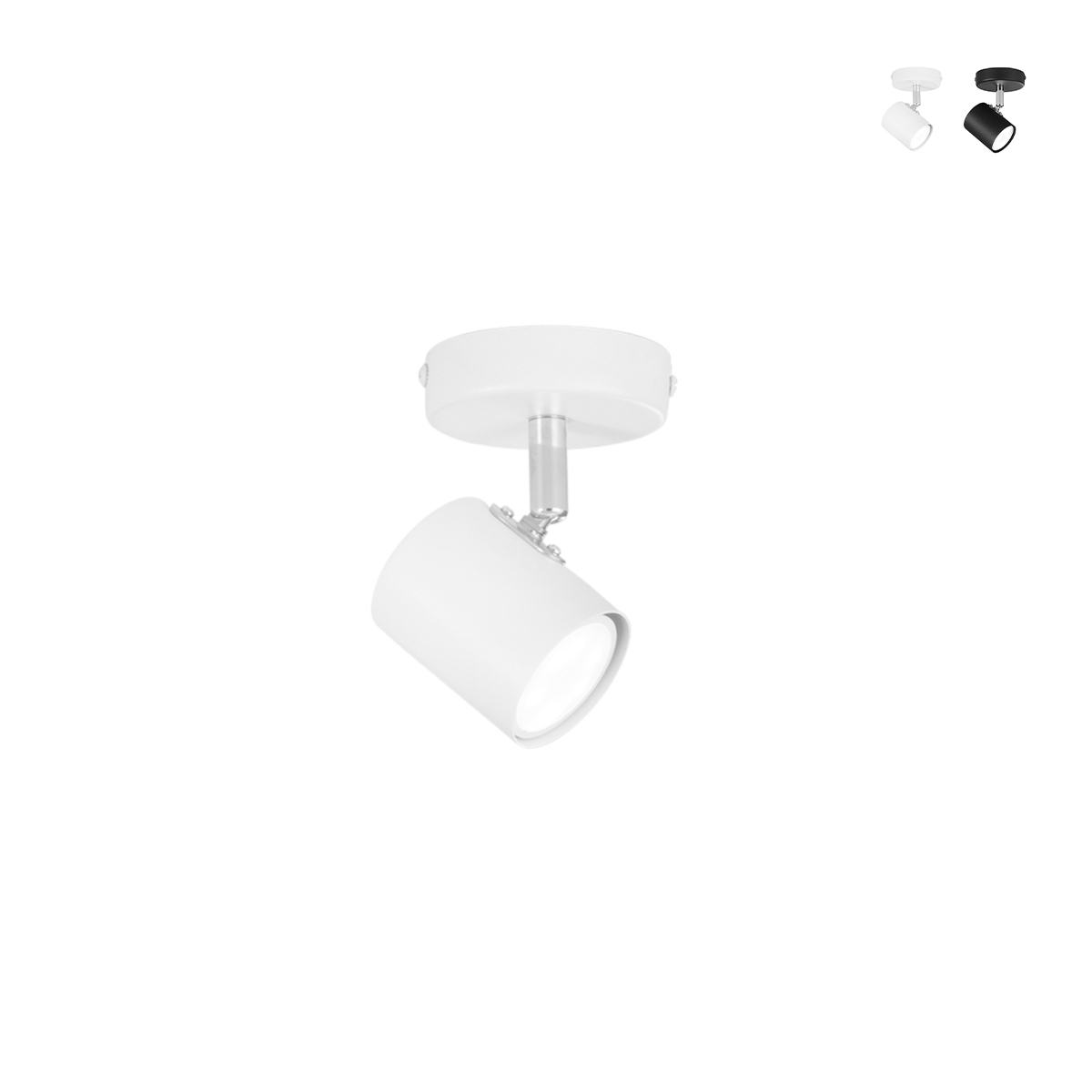 Applique spot in metallo con 1 faretto punto luce orientabile Zero Offerta