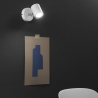Applique spot in metallo con 1 faretto punto luce orientabile Zero Saldi