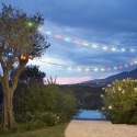 Stringa elettrificata con luci LED pannello solare per esterno PicNic Vendita