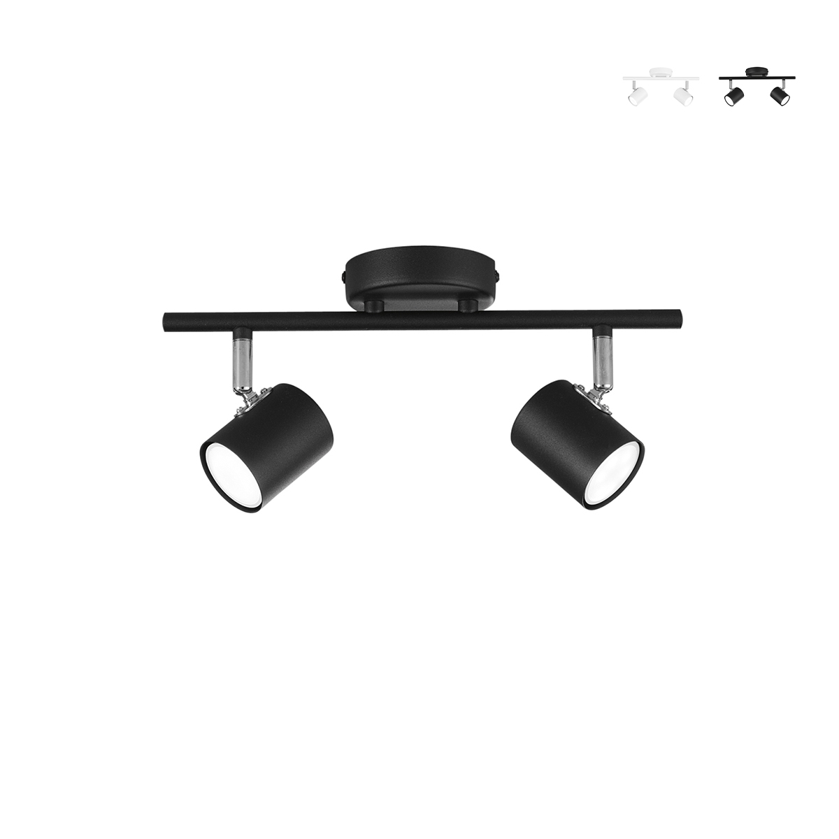 Spot da soffitto parete in metallo 2 faretti punti luce orientabili Zero Promozione Spot da soffitto parete in metallo 2 faretti punti luce orientabili Zero Promozione