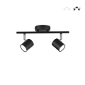 Spot da soffitto parete in metallo 2 faretti punti luce orientabili Zero Promozione