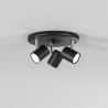 Plafoniera da soffitto in metallo 3 faretti spot luce orientabili Zero Vendita