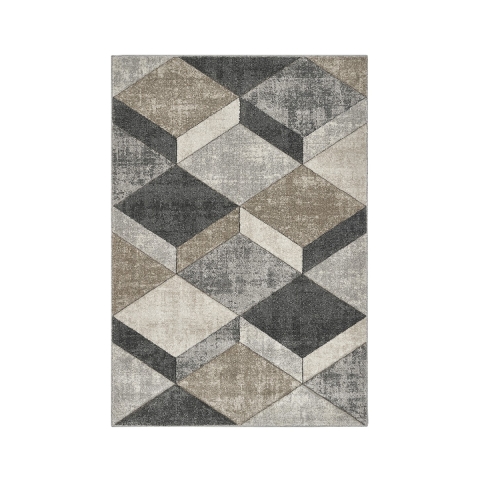 Tappeto salotto moderno grigio e beige Funny Promozione