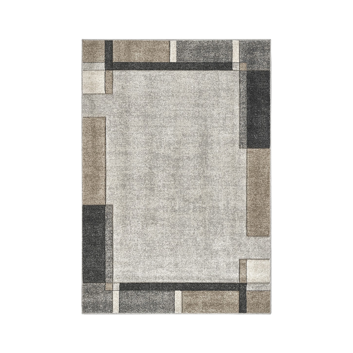 Tappeto geometrico moderno grigio e beige Funny Promozione