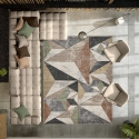 Tappeto grigio e beige moderno per il salotto Funny Vendita
