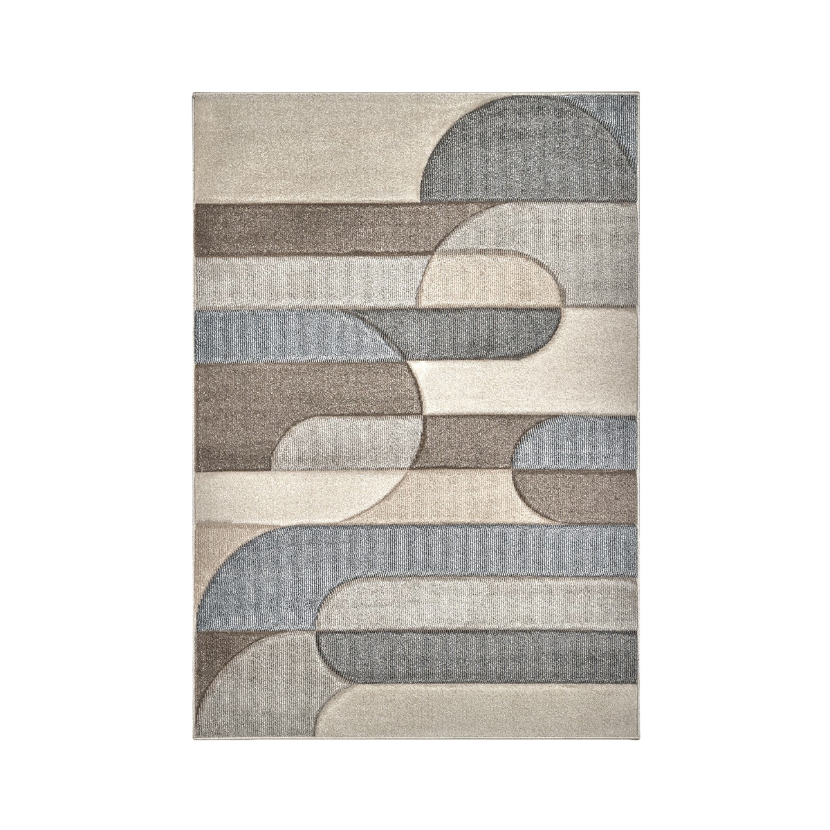 Tappeto moderno di design grigio e beige Funny Promozione