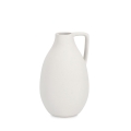 Vaso moderno per piante in porcellana bianco sabbiato Ø14x24cm Freyr Promozione