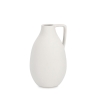 Vaso moderno per piante in porcellana bianco sabbiato Ø14x24cm Freyr Promozione