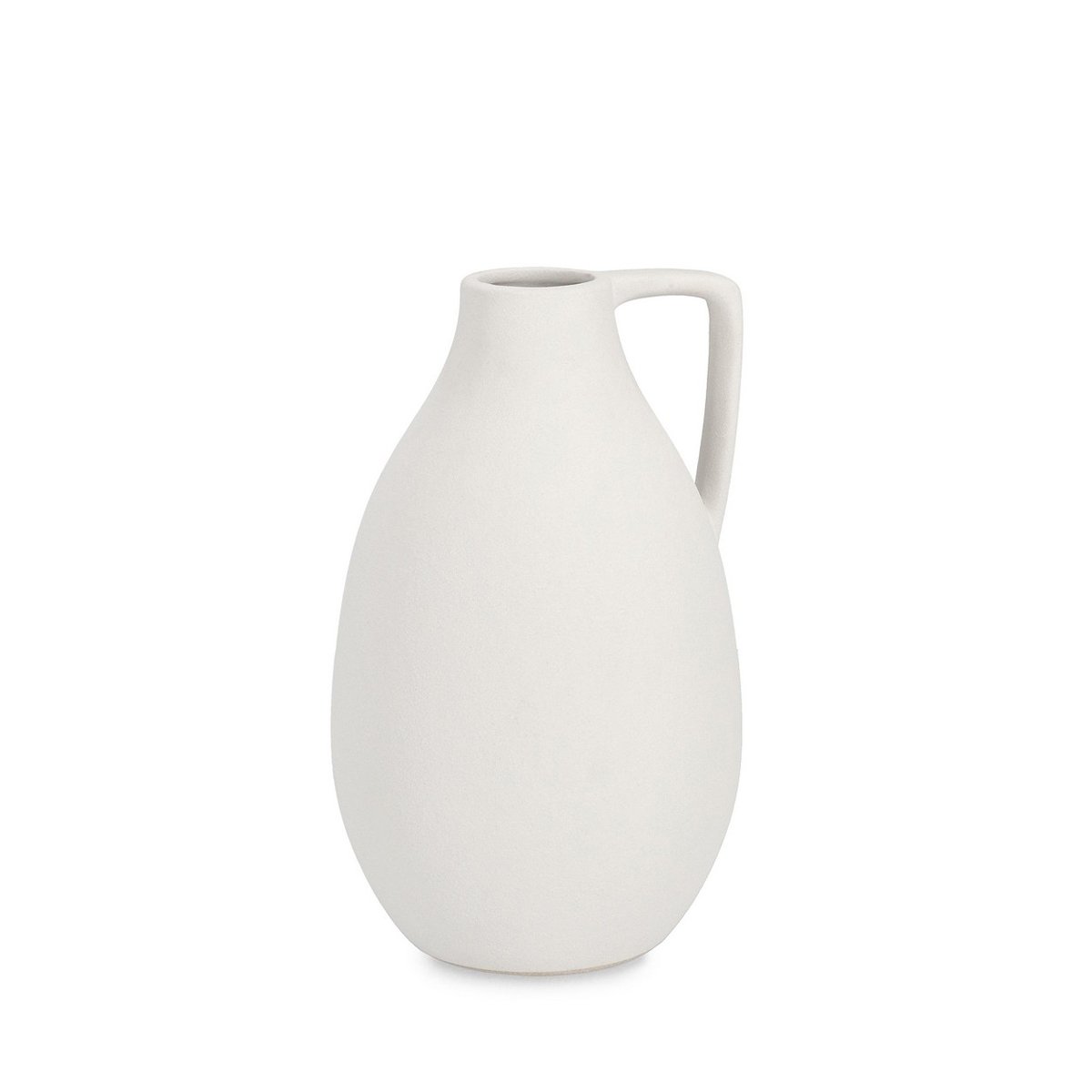 Vaso moderno per piante in porcellana bianco sabbiato Ø14x24cm Freyr