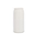 Vaso cilindro design minimale ceramica bianco 15x32,3 Papyrus Promozione