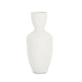 Vaso piante e fiori da interno decorativo in ceramica bianco Striped Promozione