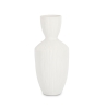 Vaso piante e fiori da interno decorativo in ceramica bianco Striped Promozione