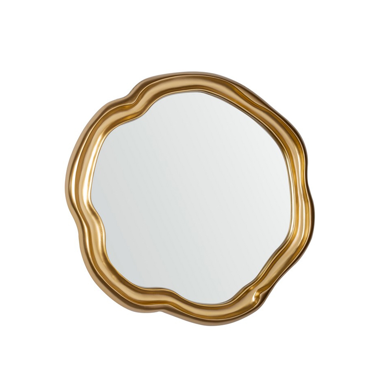 Specchio da parete decorativo rotondo 75x75cm cornice dorata Felipe Promozione
