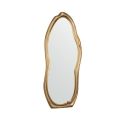 Specchio ovale design asimmetrico con cornice dorata 68x173cm Felipe Promozione