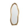 Specchio ovale design asimmetrico con cornice dorata 68x173cm Felipe Promozione