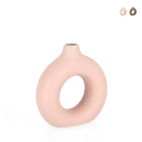 Vaso da interno per piante e fiori di design in grès 18,5x6x19cm Odino Promozione