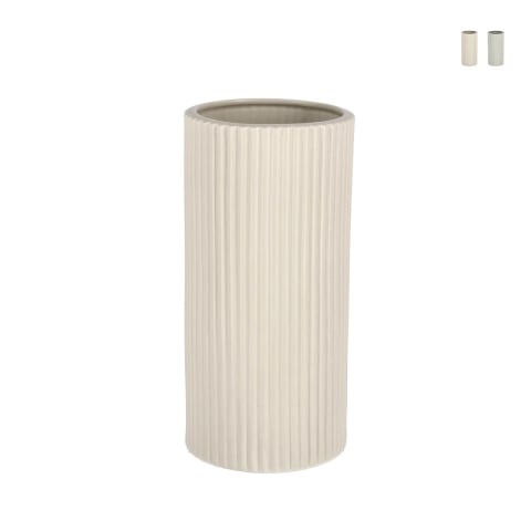 Vaso per piante da interno a cilindro in porcellana Ø12,5x26cm Vivy L Promozione