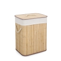 Cesto porta biancheria rettangolare in bambù fodera 40x30x50 Ananda Promozione