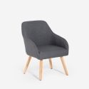 Sedia poltroncina stile nordico per cucina sala da pranzo grigio Yamori Promozione