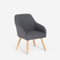 Sedia poltroncina stile nordico per cucina sala da pranzo grigio Yamori Promozione