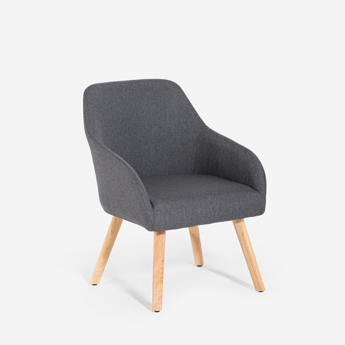 Sedia poltroncina stile nordico per cucina sala da pranzo grigio Yamori