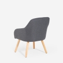 Sedia poltroncina stile nordico per cucina sala da pranzo grigio Yamori Offerta