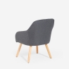 Sedia poltroncina stile nordico per cucina sala da pranzo grigio Yamori Offerta
