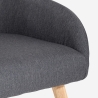 Sedia poltroncina stile nordico per cucina sala da pranzo grigio Yamori Saldi