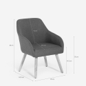 Sedia poltroncina stile nordico per cucina sala da pranzo grigio Yamori Sconti
