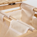 Portabiancheria in legno di bambù con 2 sacchi removibili 50x60cm Cayden Offerta