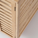Portabiancheria in legno di bambù con 2 sacchi removibili 50x60cm Cayden Saldi