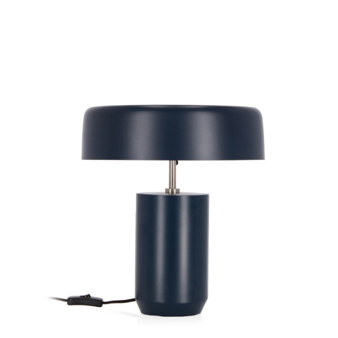 Lampada da tavolo scrivania stile vintage in metallo blu Bizzotto Kaithal Promozione