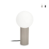 Lampada da tavolo stile minimale Ø15x30cm paralume tondo vetro Delphine Promozione