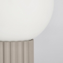 Lampada da tavolo stile minimale Ø15x30cm paralume tondo vetro Delphine Vendita