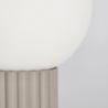Lampada da tavolo stile minimale Ø15x30cm paralume tondo vetro Delphine Vendita