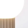 Lampada da tavolo stile minimale Ø15x30cm paralume tondo vetro Delphine Saldi