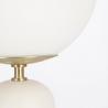 Lampada da tavolo design moderno paralume tondo in vetro opaco Delphine  Saldi