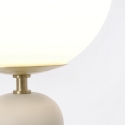 Lampada da tavolo design moderno paralume tondo in vetro opaco Delphine  Offerta