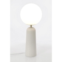 Lampada da tavolo design moderno paralume tondo in vetro opaco Delphine  Sconti