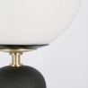 Lampada da tavolo design moderno paralume tondo in vetro opaco Delphine  Modello