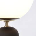 Lampada da tavolo design moderno paralume tondo in vetro opaco Delphine  Scelta