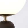 Lampada da tavolo design moderno paralume tondo in vetro opaco Delphine  Scelta