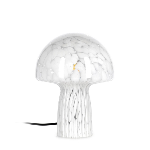 Lampada da tavolo moderna in vetro trasparente lavorato 20x25,5 Carysa Promozione
