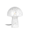 Lampada da tavolo moderna in vetro trasparente lavorato 20x25,5 Carysa Promozione