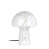 Lampada da tavolo moderna in vetro trasparente lavorato 20x25,5 Carysa Promozione