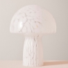 Lampada da tavolo moderna in vetro trasparente lavorato 20x25,5 Carysa Offerta